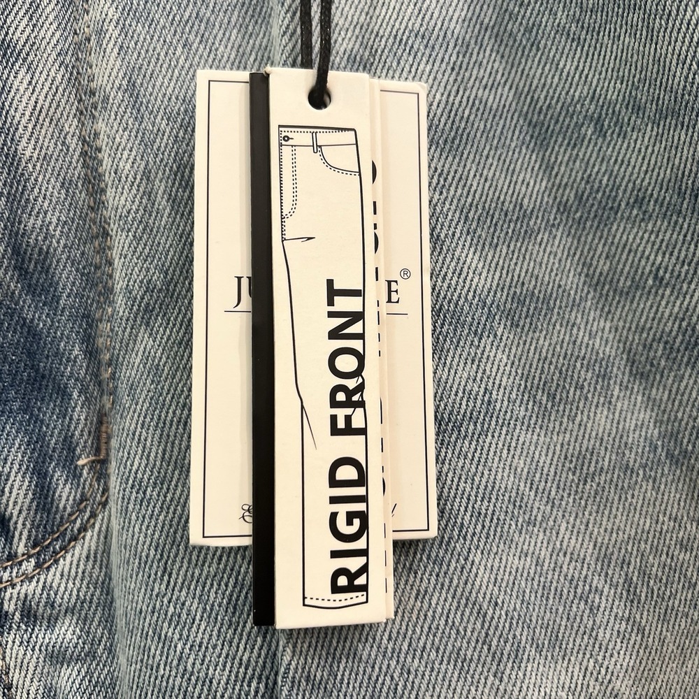 Judy Blue 90s Straight Jeans 14w Rigid Magic JB88884 Distressed Raw Hem NEW! - Picture 2 of 13